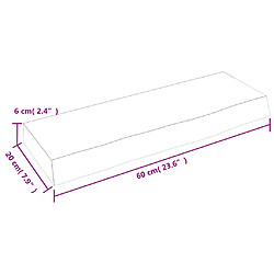 vidaXL Étagère murale 60x20x6 cm bois de chêne massif non traité pas cher