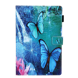 Etui en PU + TPU impression de modèle avec support cascade et papillon pour votre Samsung Galaxy Tab S5e SM-T720