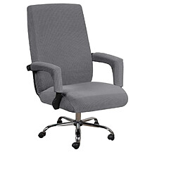 LUUCOZK 1 Pack Housse de Protection Lavable pour Chaise de Bureau Pivotante-Gris Neuf-Taille L