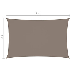 Acheter Helloshop26 Voile d'ombrage parasol tissu oxford rectangulaire 4 x 7 m taupe 02_0009712