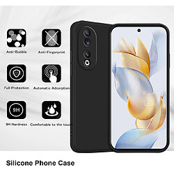 Htdmobiles Coque pour Huawei Honor 90 5G - housse etui silicone gel fine + film ecran - NOIR