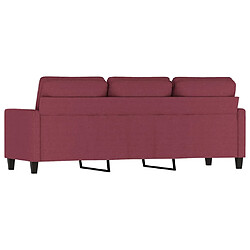 Maison Chic Canapé à 3 places,Canapé droit,Sofa de Salon,Banquette Rouge bordeaux 180 cm Tissu -GKD834622 pas cher