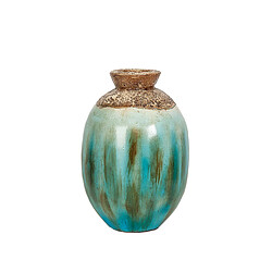 Vase Alexandra House Living Bleu Marron Terre cuite 22 x 35 x 22 cm