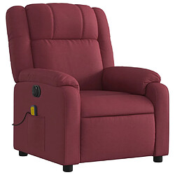 Avis vidaXL Fauteuil de massage inclinable électrique Rouge bordeaux Tissu