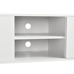 Acheter Helloshop26 Meuble tv support télé 120 cm blanc 03_0005871