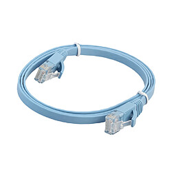 plat ethernet cat6 câble de réseau patch lead rj45 pour smart tv / ps4 0.5m bleu pas cher