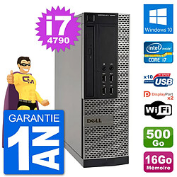 PC Dell OptiPlex 7020 SFF Intel i7-4790 RAM 16Go Disque 500Go Windows 10 Wifi - Occasion