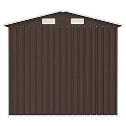 Avis vidaXL Abri de jardin Marron 205x129x183 cm Acier galvanisé