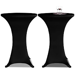 vidaXL Housses élastiques de table Ø 60 cm Noir 4 pcs