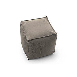 Acheter Autrement Talamo Italia Pouf Perla, 100% Made in Italy, Pouf carré en tissu doux, cm 45x45h45, couleur Taupe