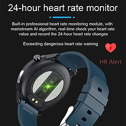 Chrono Montre Connectée de température corporelle E80 Smartwatch Mode multisports ECG + PPG Fitness Tracker Montre Connectée(Rouge)