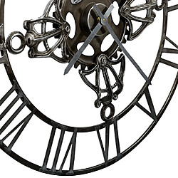 Decoshop26 Horloge murale Argenté 78 cm Métal DEC022228 pas cher