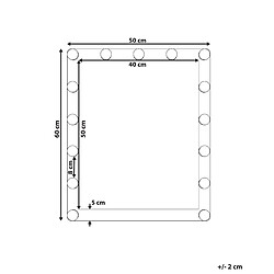 Avis Beliani Miroir LED ODENAS Noir