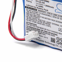 vhbw Batterie compatible avec Mindray DECG-03A, DECG-03A Elcktro Cardiogram, MEC-03, SE-601A appareil médical (2600mAh, 14,4V, Li-ion)