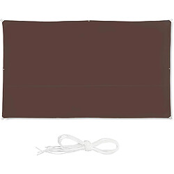 Helloshop26 Voile d'ombrage rectangle 2 x 4 m brun 13_0002932_2