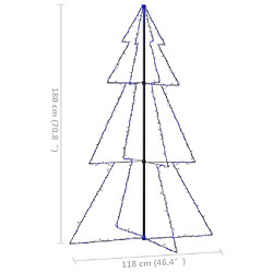 vidaXL Arbre de Noël cône 240 LED d'intérieur/d'extérieur 118x180 cm pas cher