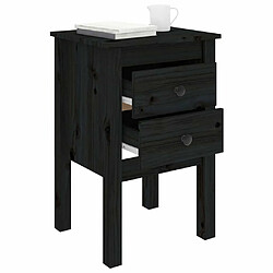 Acheter Maison Chic Lot de 2 Tables de chevet - Tables de Nuit Noir 40x35x61,5 cm Bois de pin massif