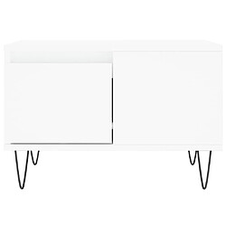 Maison Chic Table basse,Table Console Table d'appoint, Table pour salon blanc 55x55x36,5 cm bois d'ingénierie -MN55876 pas cher