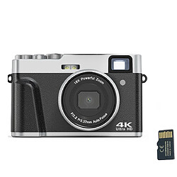 INF Appareil photo numérique 4K 48MP avec Zoom 16X/Autofocus/Anti-Shake, carte 32 Go