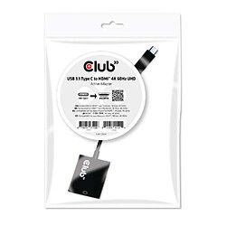 Club 3D CLUB3D USB 3.1 Type C to HDMI 2.0 UHD 4K 60Hz Active Adapter