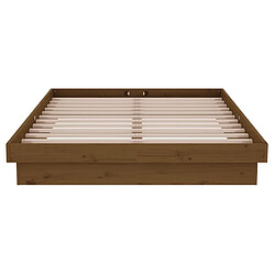 Acheter vidaXL Cadre de lit Marron miel Bois massif 120x200 cm