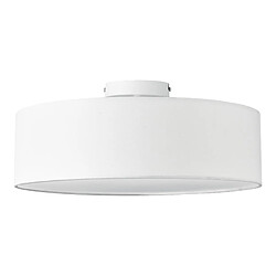 Helloshop26 Plafonnier lampe de plafond 3 douille textile diamètre de 45 cm blanc 03_0005932