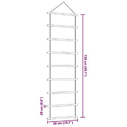 vidaXL Décoration murale en forme d'échelle 50x150cm branche naturelle pas cher