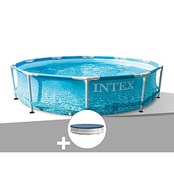 Kit piscine tubulaire Intex Metal Frame Ocean ronde 3,05 x 0,76 m + Bâche de protection