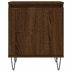 Maison Chic Table de chevet,Table de nuit,Table d'appoint pour salon chêne marron 40x30x50 cm bois d'ingénierie -MN29885 pas cher