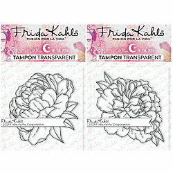 Youdoit 2 Tampons transparents - Pivoine 1 + Pivoine 3 - 9,5 x 6,5 cm