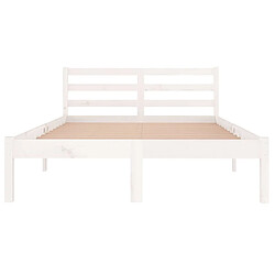 Acheter Maison Chic Lit adulte - Lit simple Cadre de lit,Structure du lit Contemporain Bois massif de pin 120x200 cm Blanc -MN27618