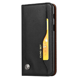 Wewoo Housse Coque Étui en cuir à rabat horizontal avec texture pour peau Galaxy A8 + 2018avec cadre photo et supportemplacements cartes et porte-monnaie noir