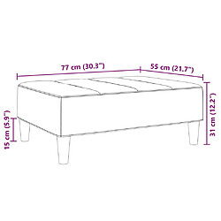 vidaXL Repose-pied jaune 77x55x31 cm velours pas cher