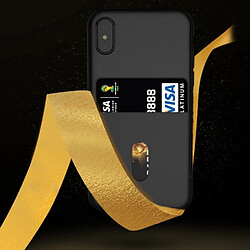 Wewoo Coque noir pour iPhone X Jazz Series Housse de protection arrière avec fente carte