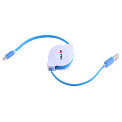 Avis Wewoo Câble bleu pour Samsung Galaxy S8 & S8 + / LG G6 / Huawei P10 & P10 Plus / Xiaomi Mi6 & Max 2 et autres Smartphones 1m 2A 110 fils de cuivre noyau rétractable USB-C / Type-C vers USB de chargement de synchronisation de données,