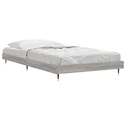 Avis vidaXL Cadre de lit sans matelas sonoma gris 100x200 cm