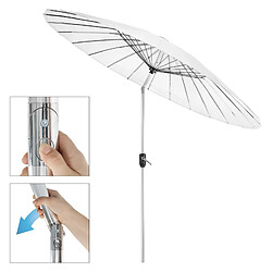 Acheter ML-Design Parasol Shanghai de jardin blanc protection solaire UV50+ avec manivelle Ø270cm