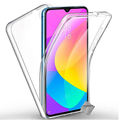 Htdmobiles Coque silicone gel fine 360 integrale (avant et arriere) pour Xiaomi Mi A3 + film ecran - TRANSPARENT