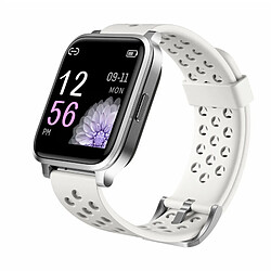 Chrono Montre Connectée Femmes,Montre Connectée Homme,Bracelet Intelligent avec Calorie Counter Smartwatch Moniteur de Sommeil Fitness Tracker avec Fréquence Cardiaque Moniteur Contrôle de la Musique(Blanc)