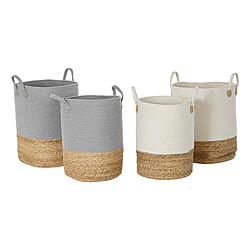 Avis Set de basket DKD Home Decor Coton Fibre (40 x 40 x 52 cm) (2 Unités)