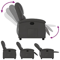 Avis vidaXL Fauteuil inclinable gris cuir véritable