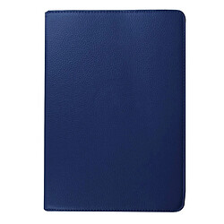 Wewoo Housse Étui bleu foncé pour Samsung Galaxy Tab S2 9,7 / T815 / T810 Litchi Texture 360 degrés rotation en cuir avec support