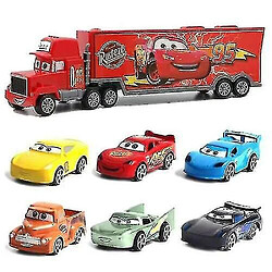 Avis Universal 7pcs / set Cars 2 Lightning McQueen Racer Car &Mack Truck Kids Toy