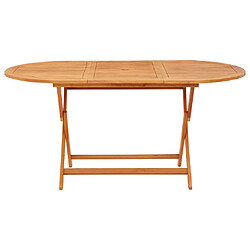 vidaXL Table pliable de jardin 160x85x75 cm Bois d'eucalyptus massif