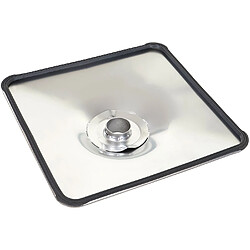 Mendler Plateau de sol pour tabouret de bar, chaise pivotante de salle à manger, rectangulaire, chrome ~ Ø 37,5cm pas cher