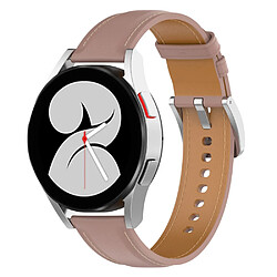 Bracelet en cuir véritable rose foncé pour votre Samsung Galaxy Watch4 40mm/44mm/Galaxy Watch3 41mm/Galaxy Watch Active2 40mm/44mm/Huawei/Garmin Smart Watch 20mm