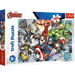 Trefl The, Famous Avengers 100 éléments-Casse-tête coloré avec Les Super-héros de Marvel, Disney, Divertissement créatif, pour Les Enfants à partir de 5 Ans. Puzzle, 16454, Taille Unique