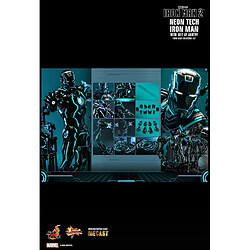 Hot Toys MMS672D50 - Marvel Comics - Iron Man 2 - Neon Tech Iron Man & Suit-Up Gantry Standard Version