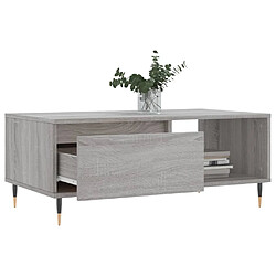 Avis vidaXL Table basse Sonoma gris 90x50x36,5 cm Bois d'ingénierie