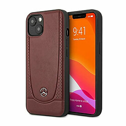 Mercedes Cuir Urban Line - Coque pour iPhone 14 Plus (Rouge)